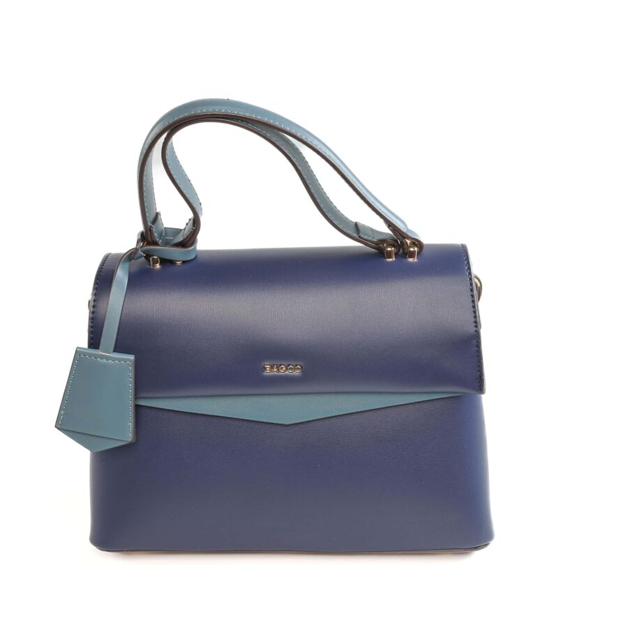 Sac à main en cuir bleu, accessoire mode pour femmes, parfait pour toutes occasions..
