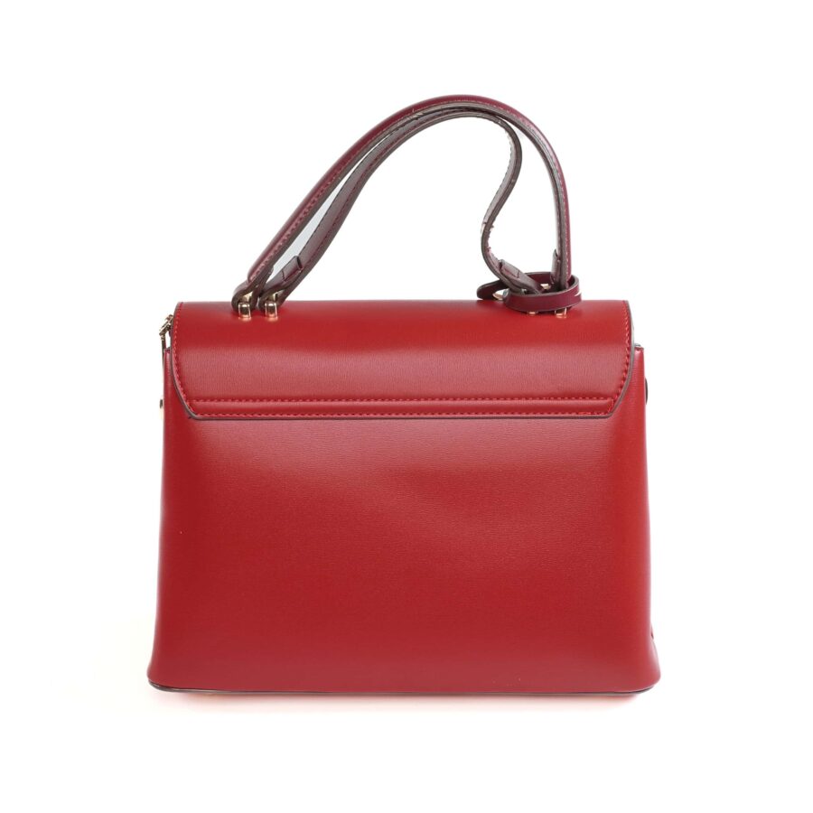 Sac à main en cuir rouge, accessoire de mode pour femmes, sac à main chic et pratique..