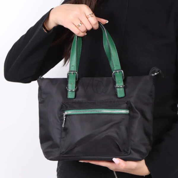 UrbanVibe – Sac à main en Noir-Vert.