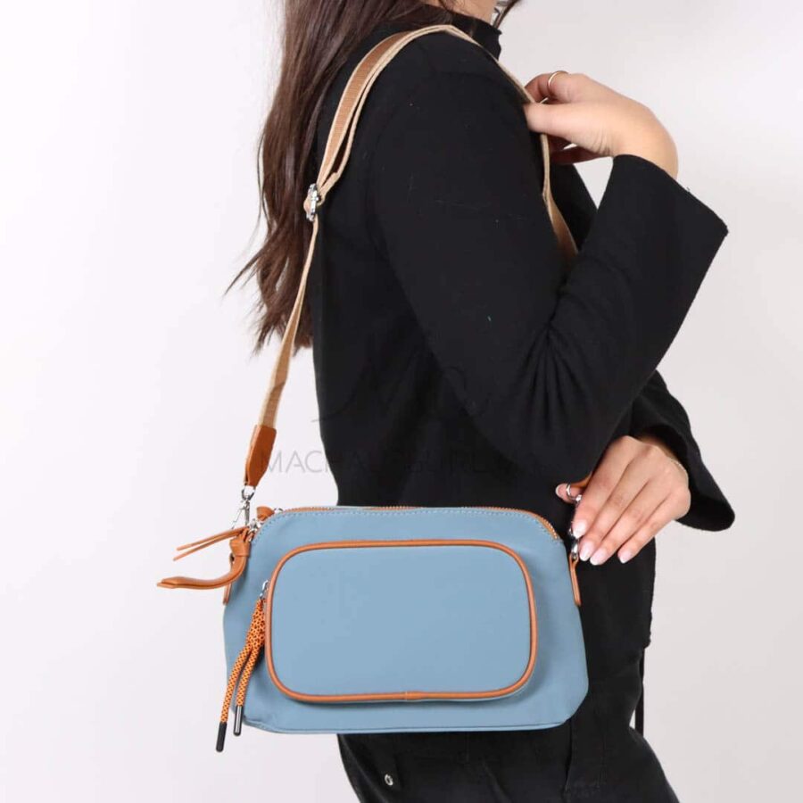 Horizon – Sac à main en Bleu-Marron.