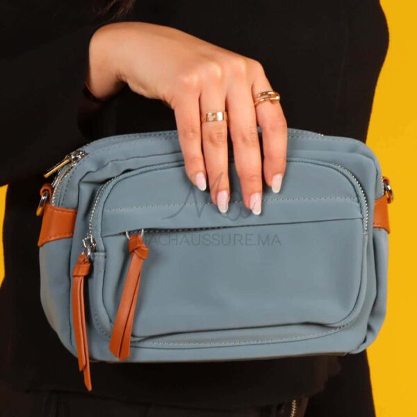 Celesto – Sac à main en Bleu-Marron.