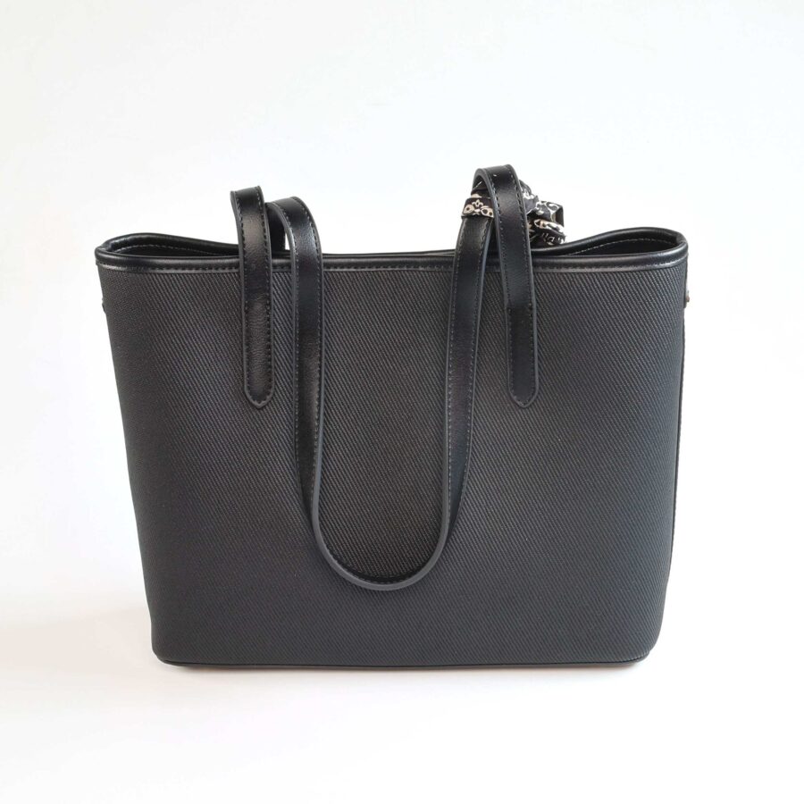 Sac à main en cuir noir, accessoire de mode pour femmes, idéal pour toutes occasions..