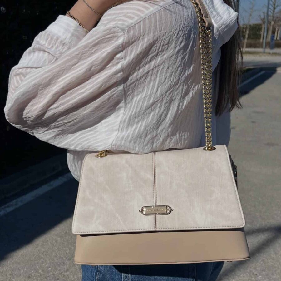 Ravora – Sac à main en Blanc cassé.