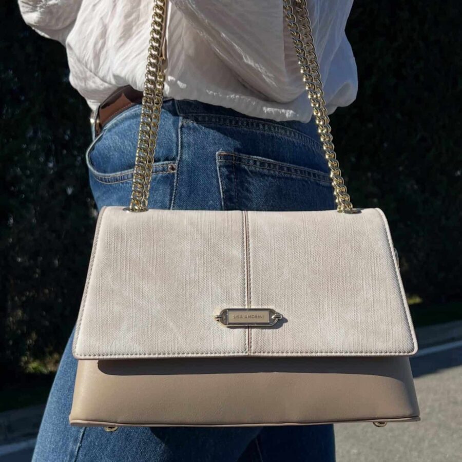 Ravora – Sac à main en Blanc cassé.