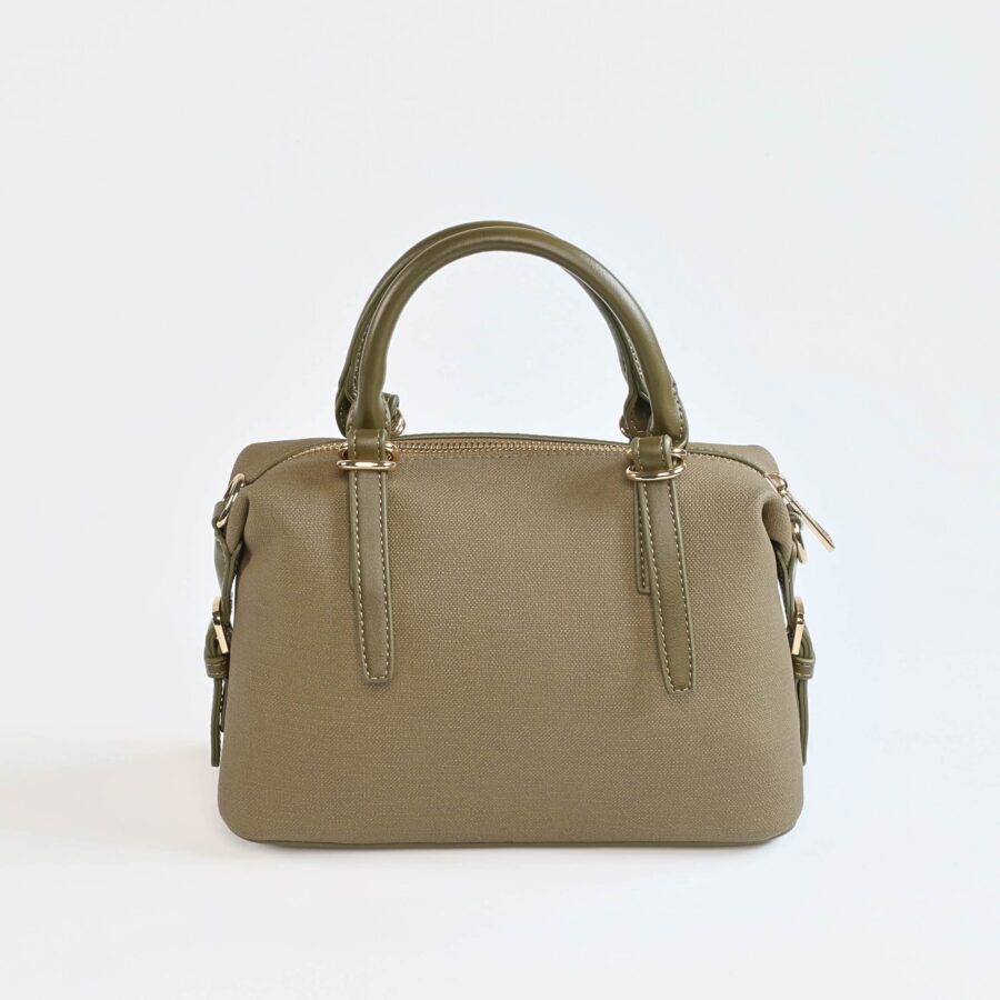 Sac à main beige en cuir synthétique, accessoire mode pour femmes, idéal pour toutes occasions..