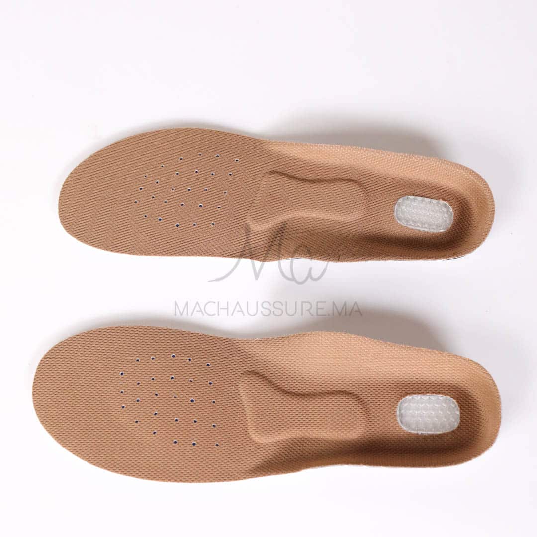 Semelles orthopédiques confortables en Marron.