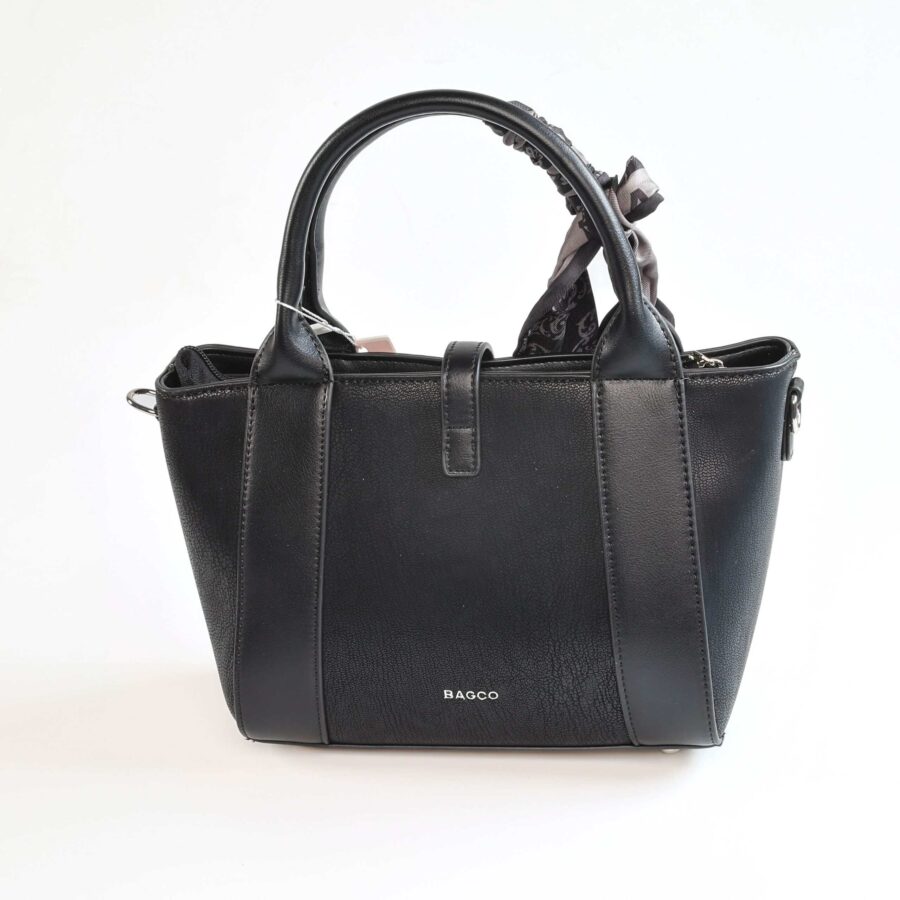 Sac à main en cuir noir, accessoire de mode élégant pour femmes, parfait pour toutes les occasion..