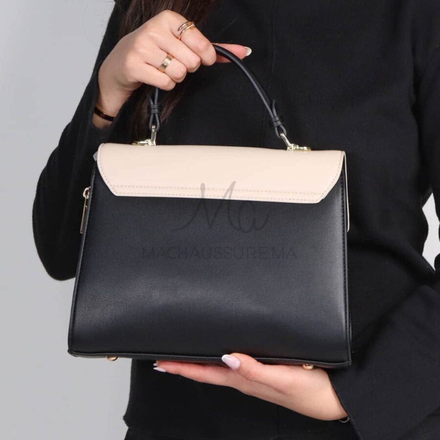 Pulse– Sac à main en Noir-Beige.