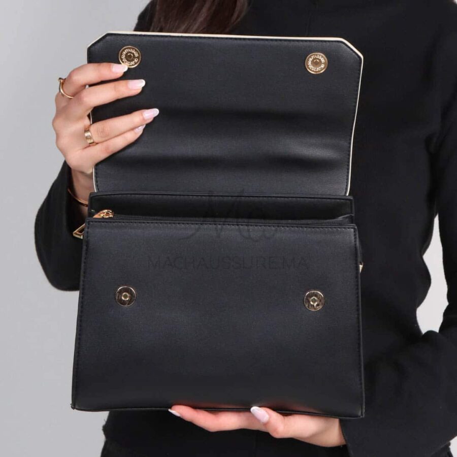 Pulse– Sac à main en Noir-Beige.