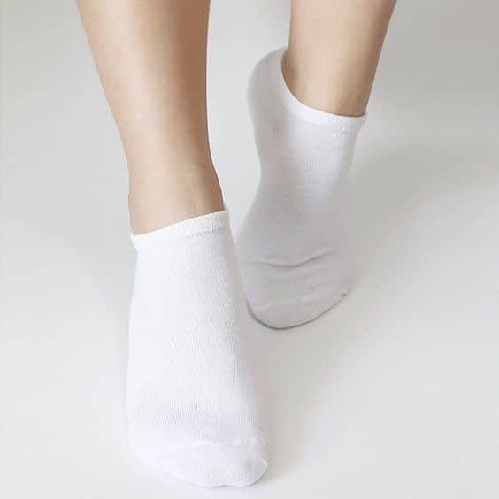 Chaussettes Blanc en coton.