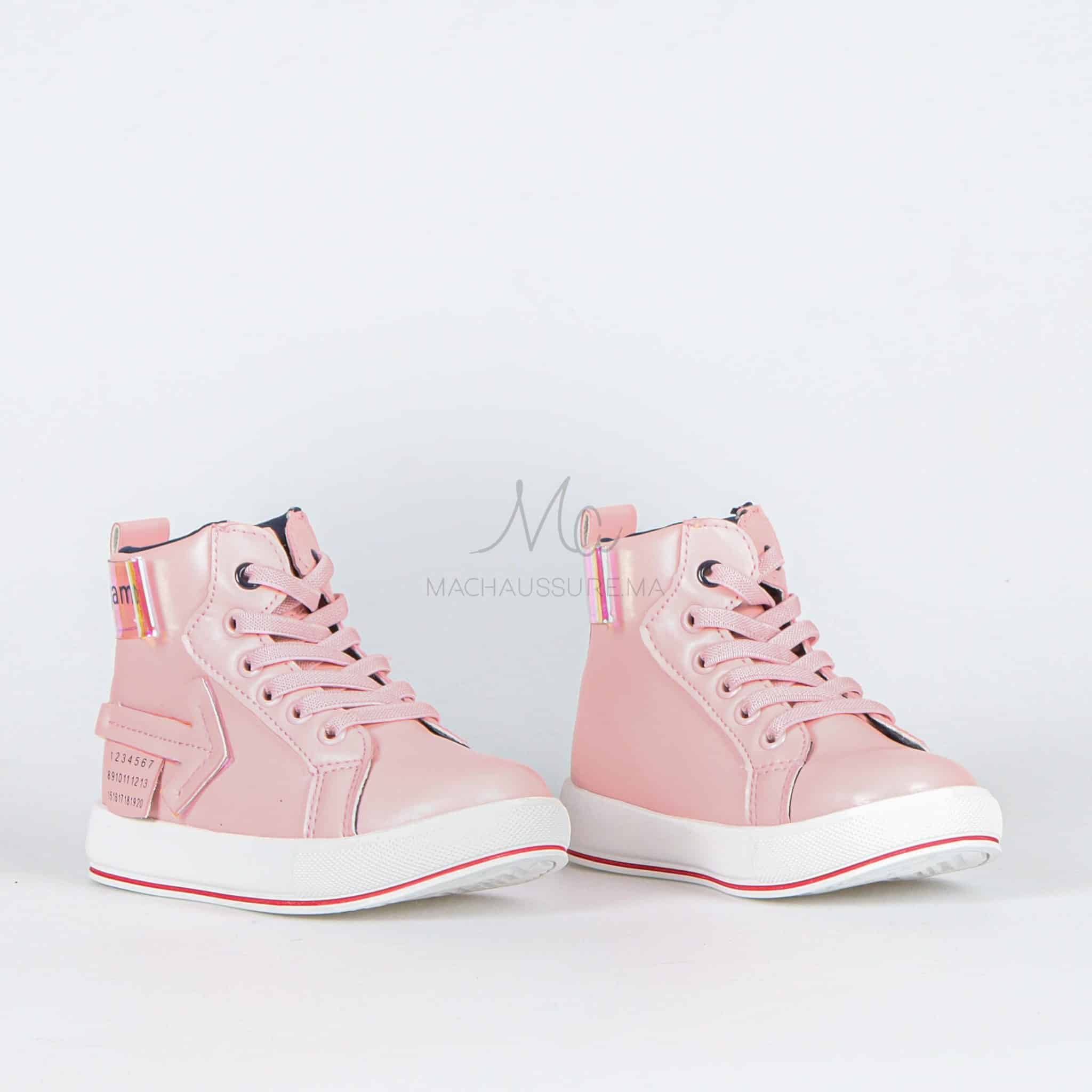 AVA - Baskets fille en Rose.