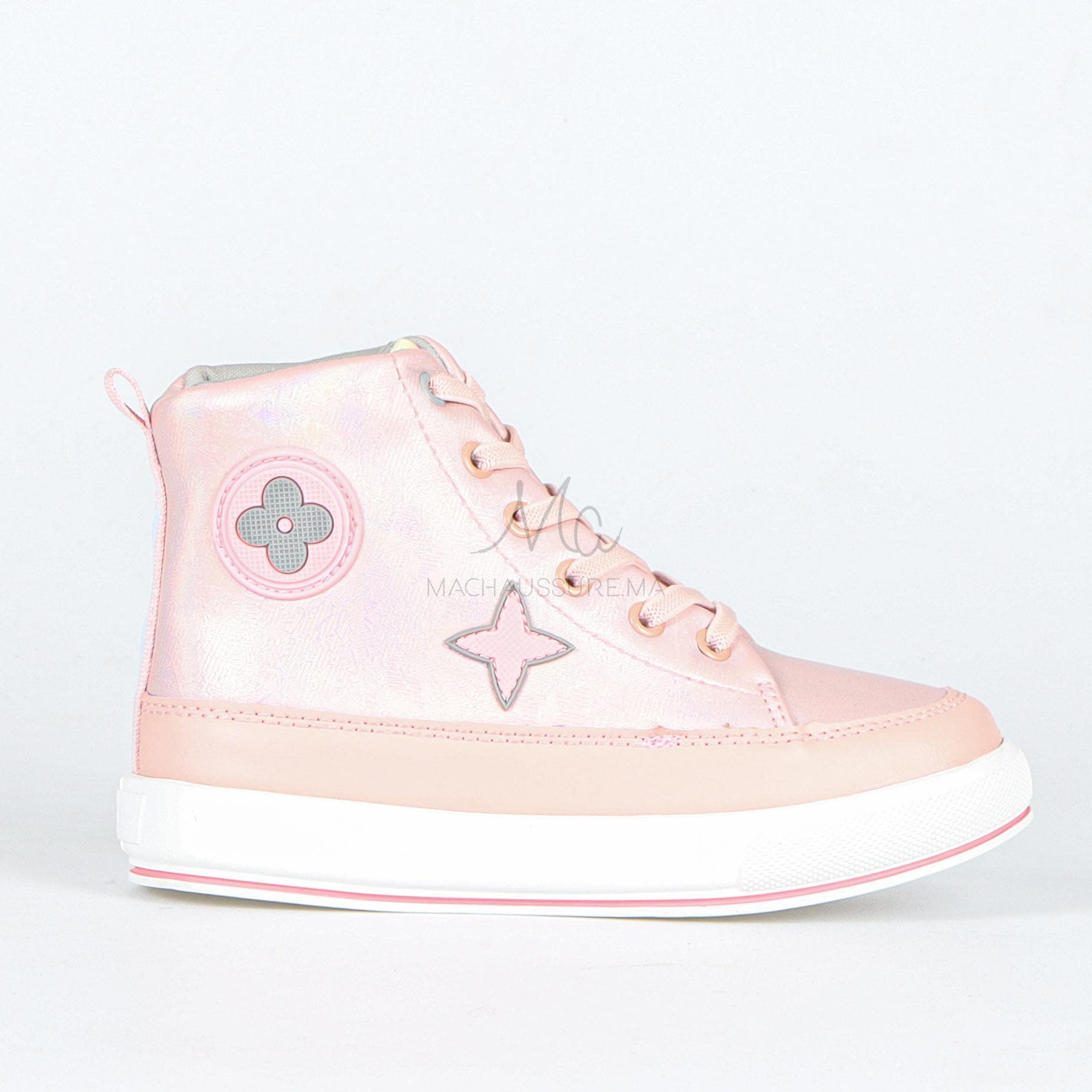 EVAN - Baskets fille en Rose.