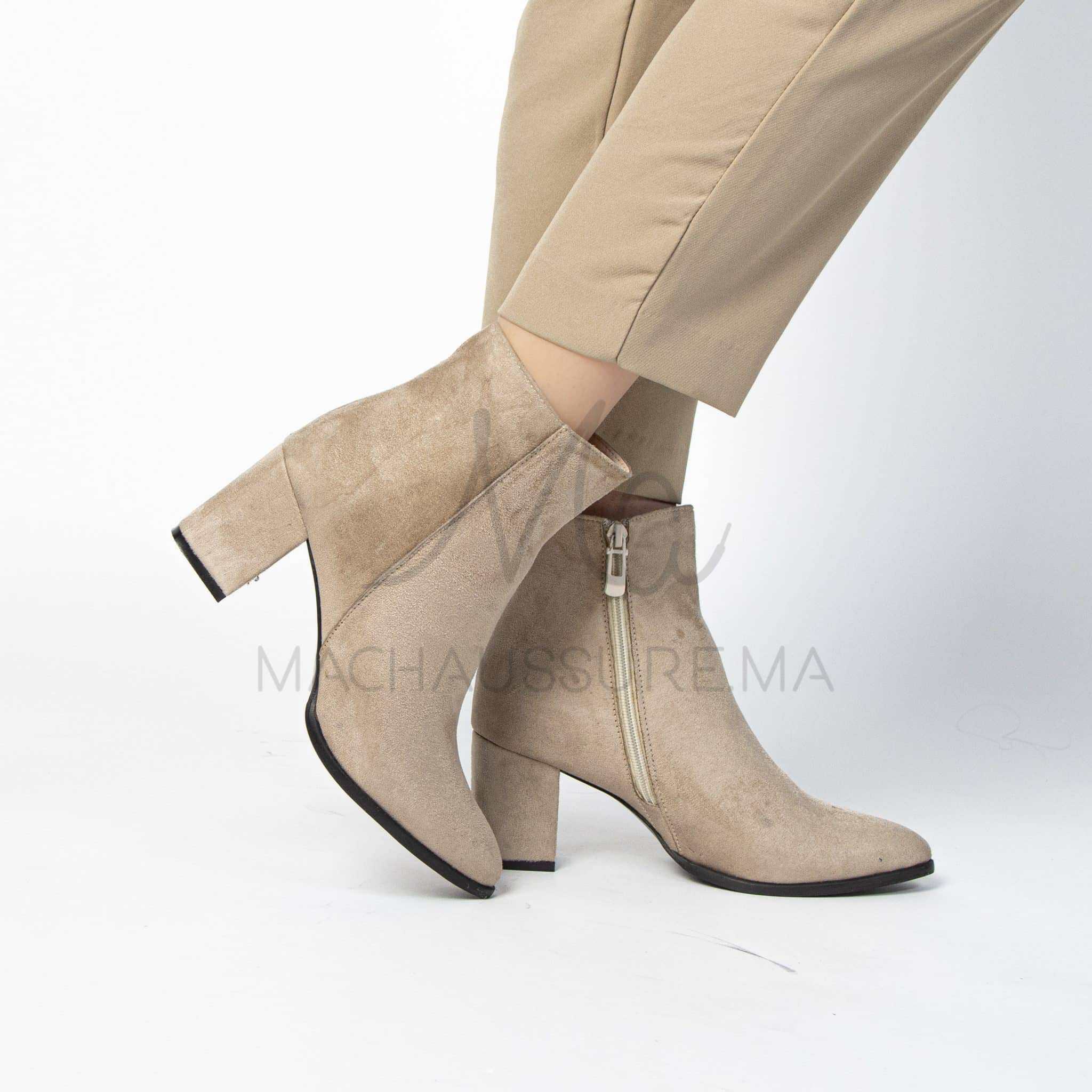 KEYLA - Bottines à talons -Beige.