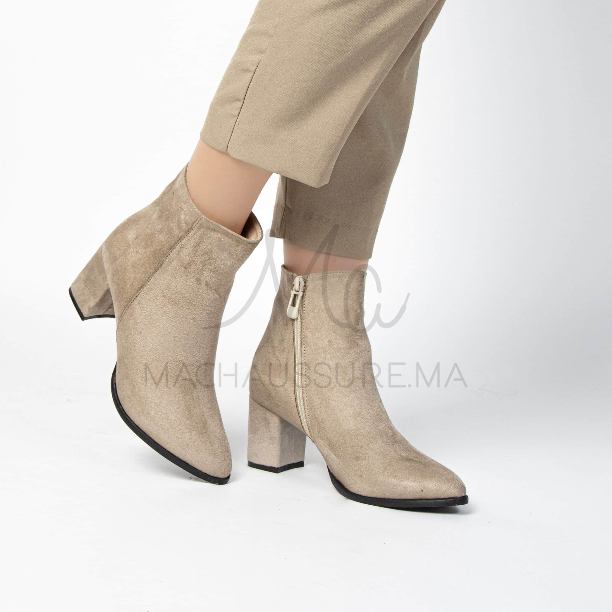 KEYLA - Bottines à talons -Beige.