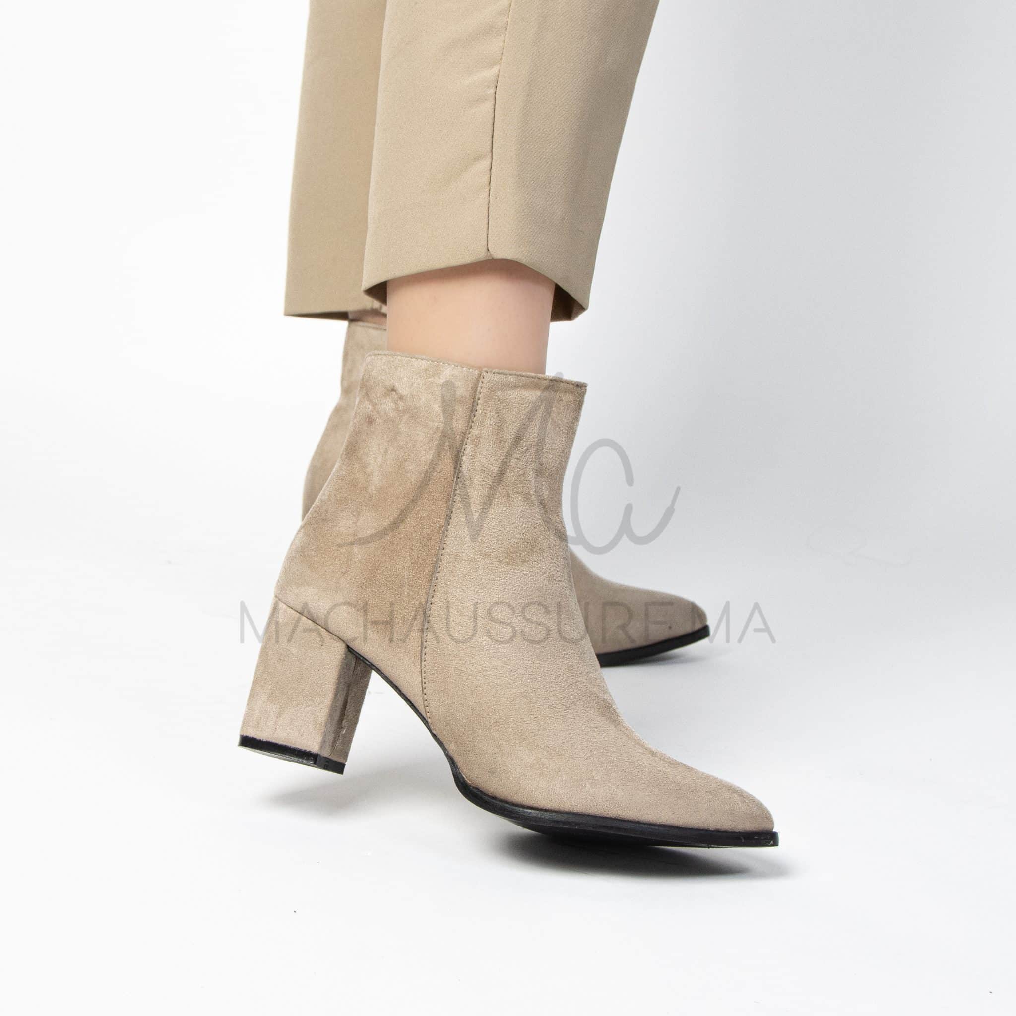 KEYLA - Bottines à talons -Beige.