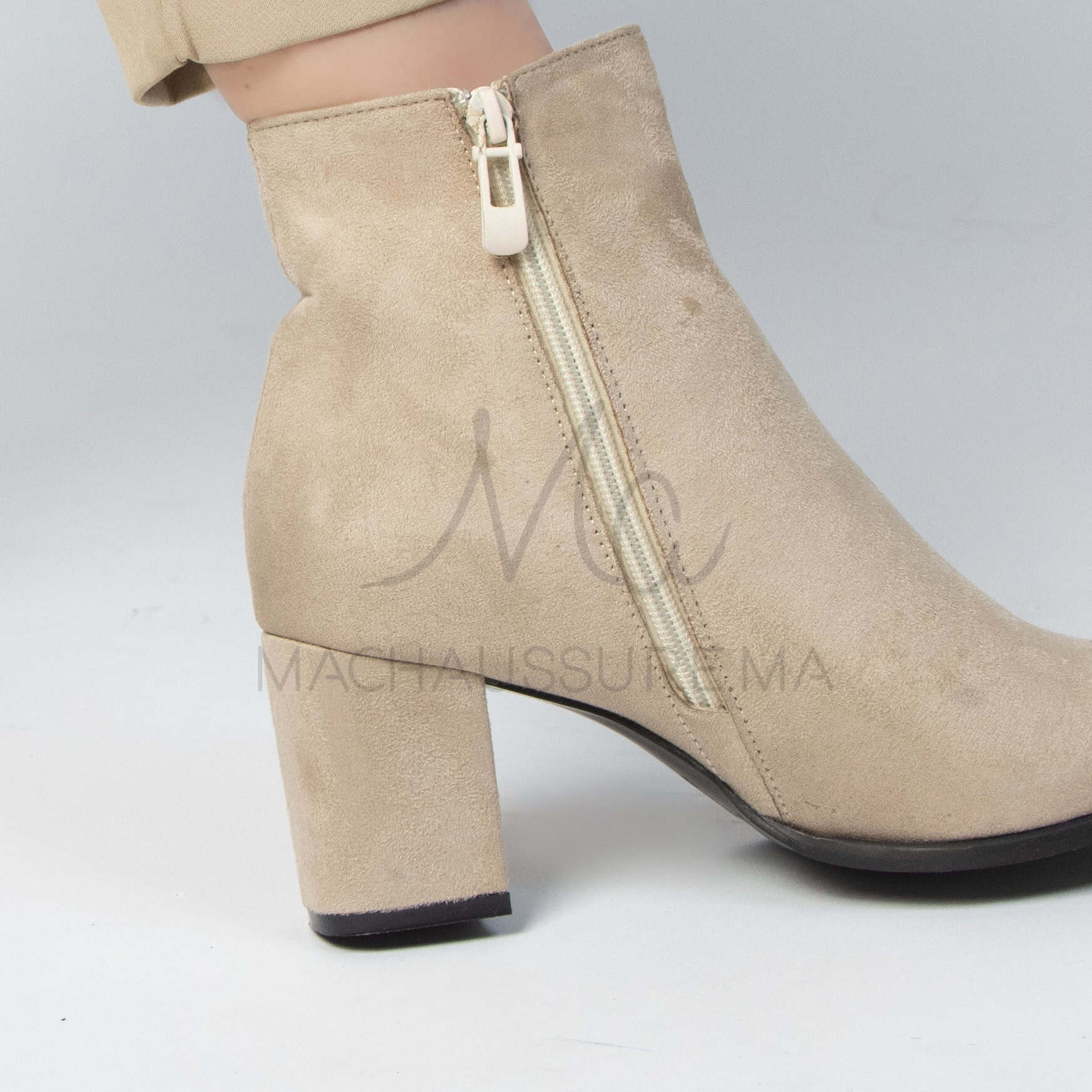 KEYLA - Bottines à talons -Beige.