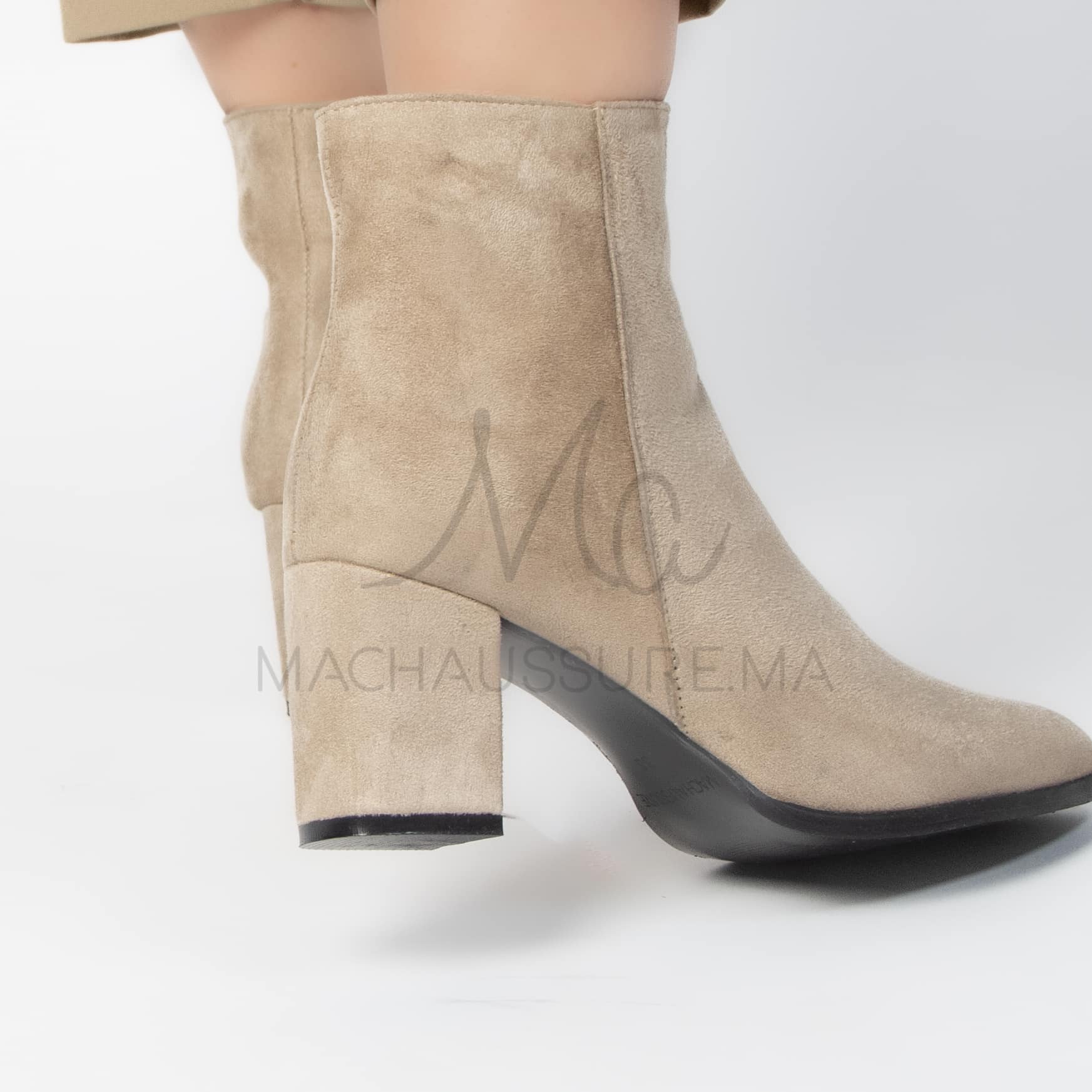 KEYLA - Bottines à talons -Beige.