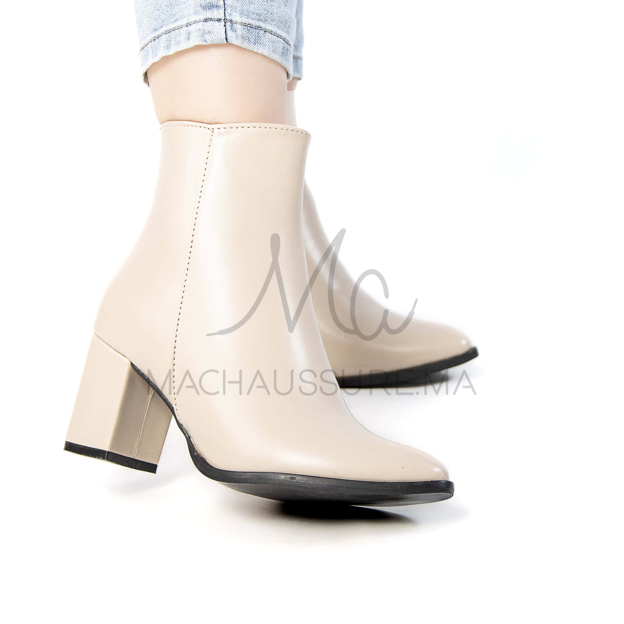 KEYLA - Bottines à talons -Beige.
