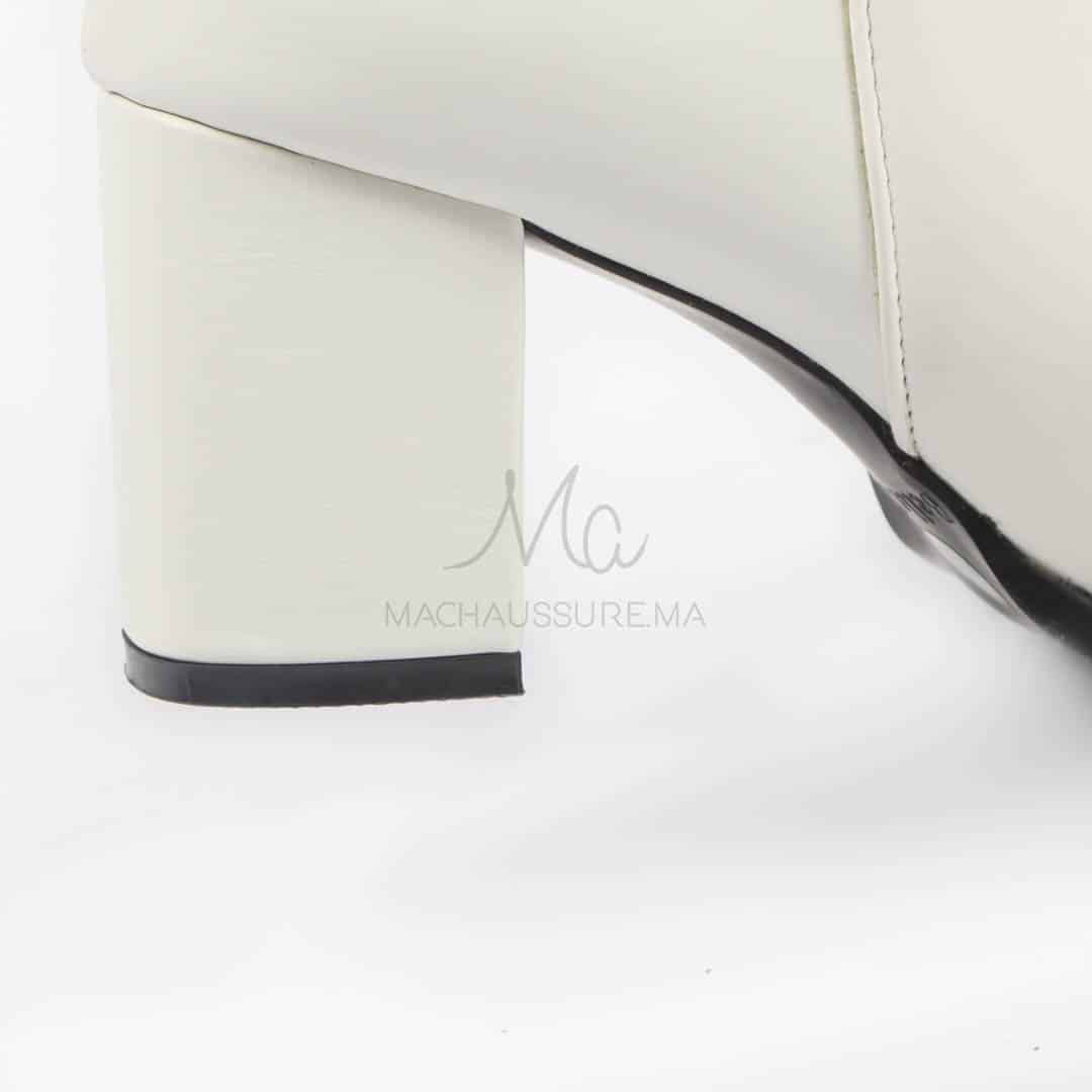 KEYLA - Bottines à talons -Blanc.