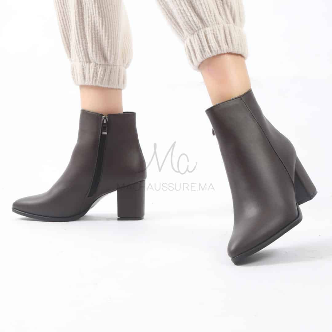 KEYLA - Bottines à talons - Marron.