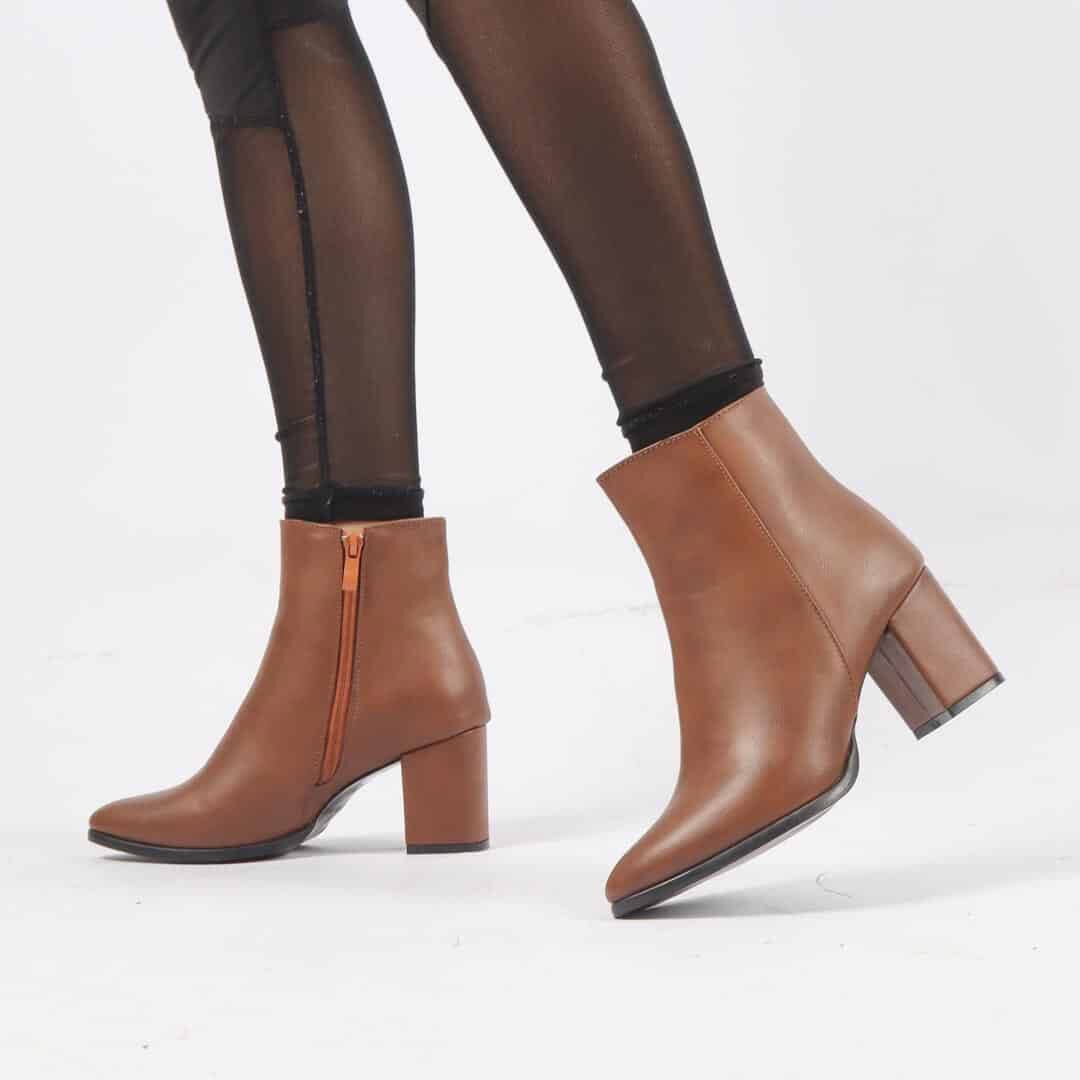 KEYLA - Bottines à talons -Tabac.