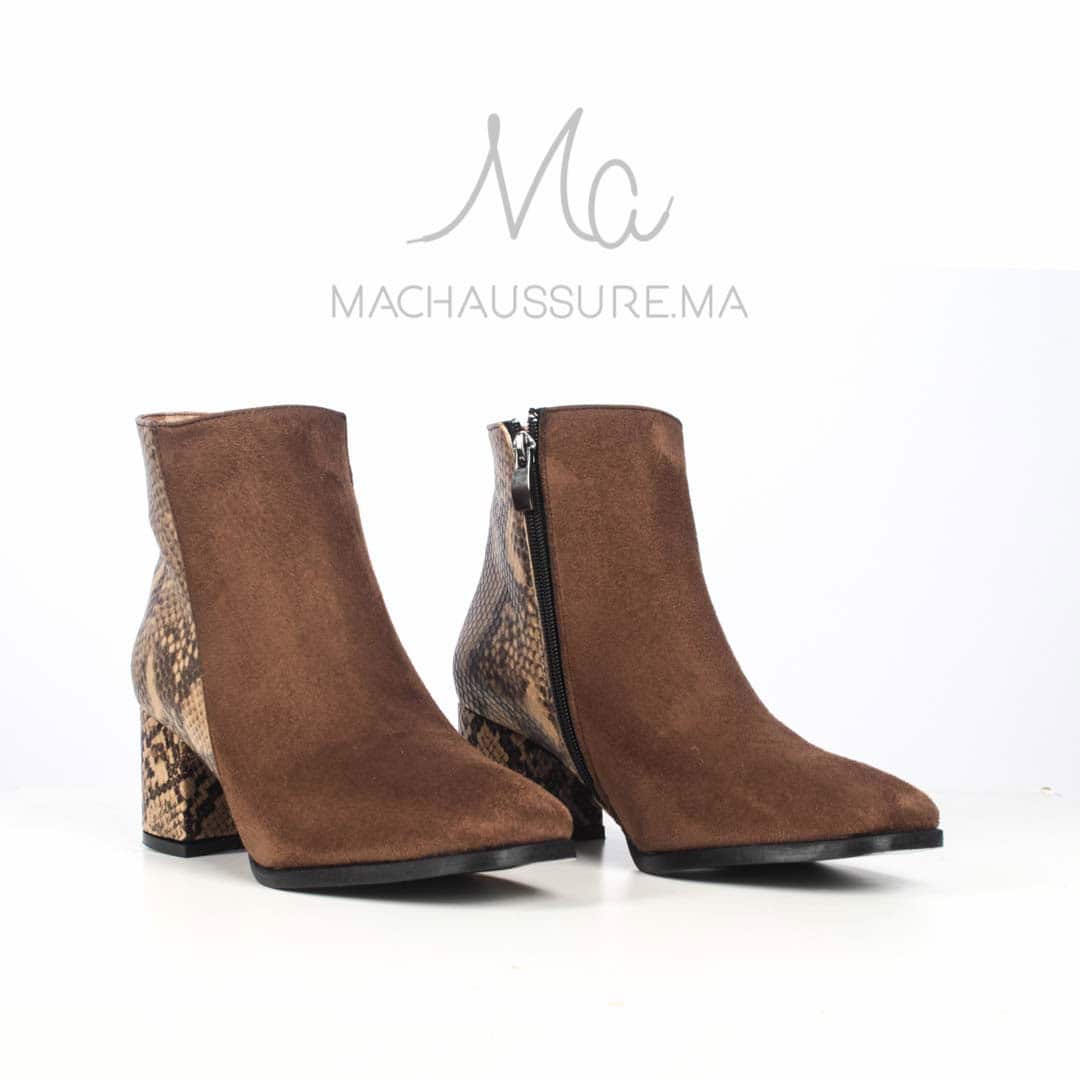 JEFFERY - Bottines à talons - Marron.