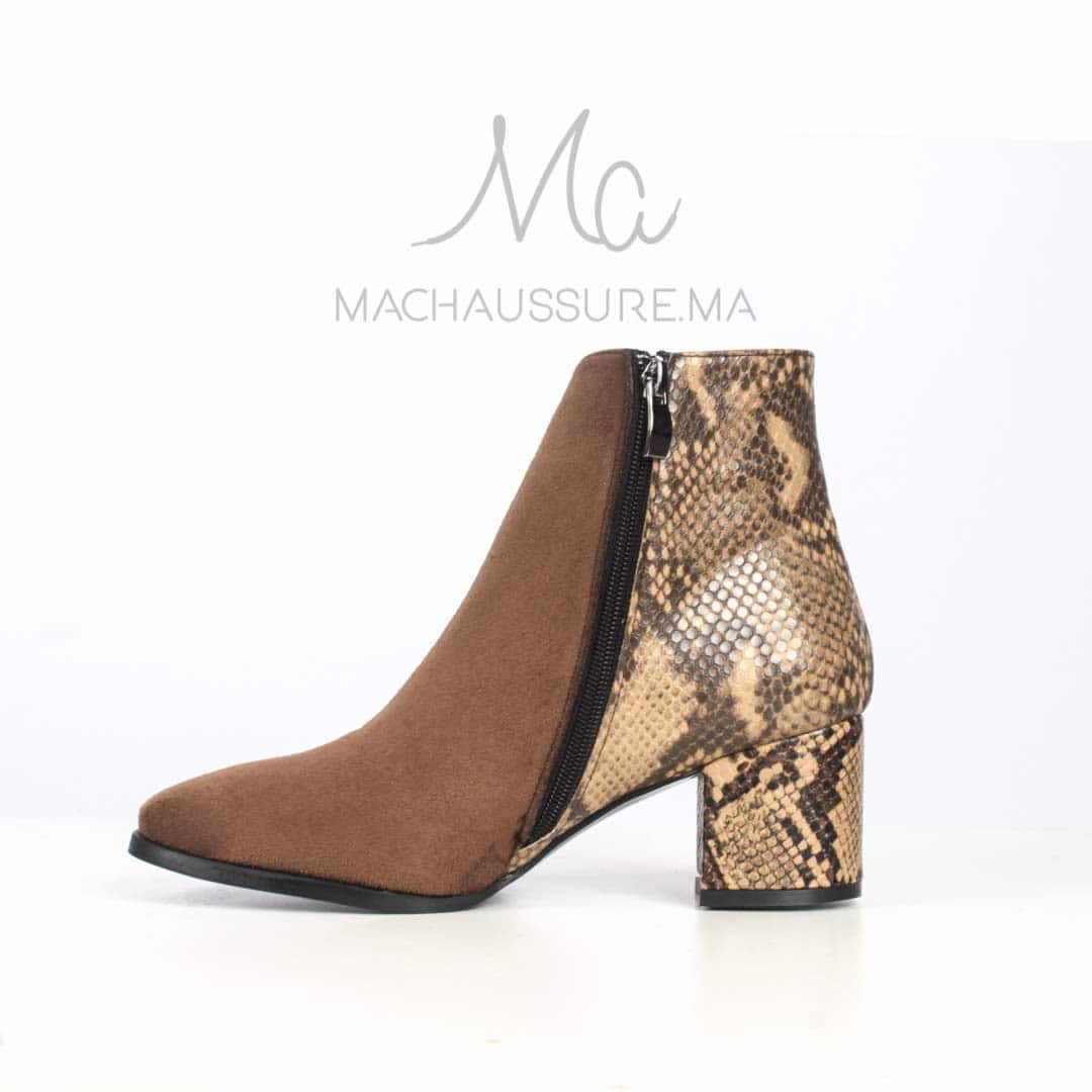 JEFFERY - Bottines à talons - Marron.