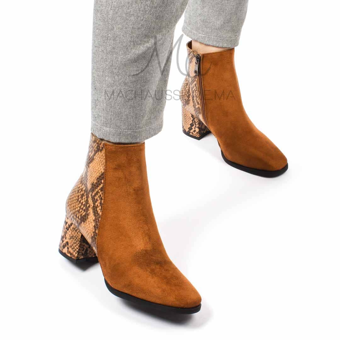 JEFFERY - Bottines à talons - Tabac.