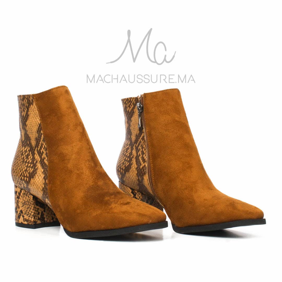 JEFFERY - Bottines à talons - Tabac.
