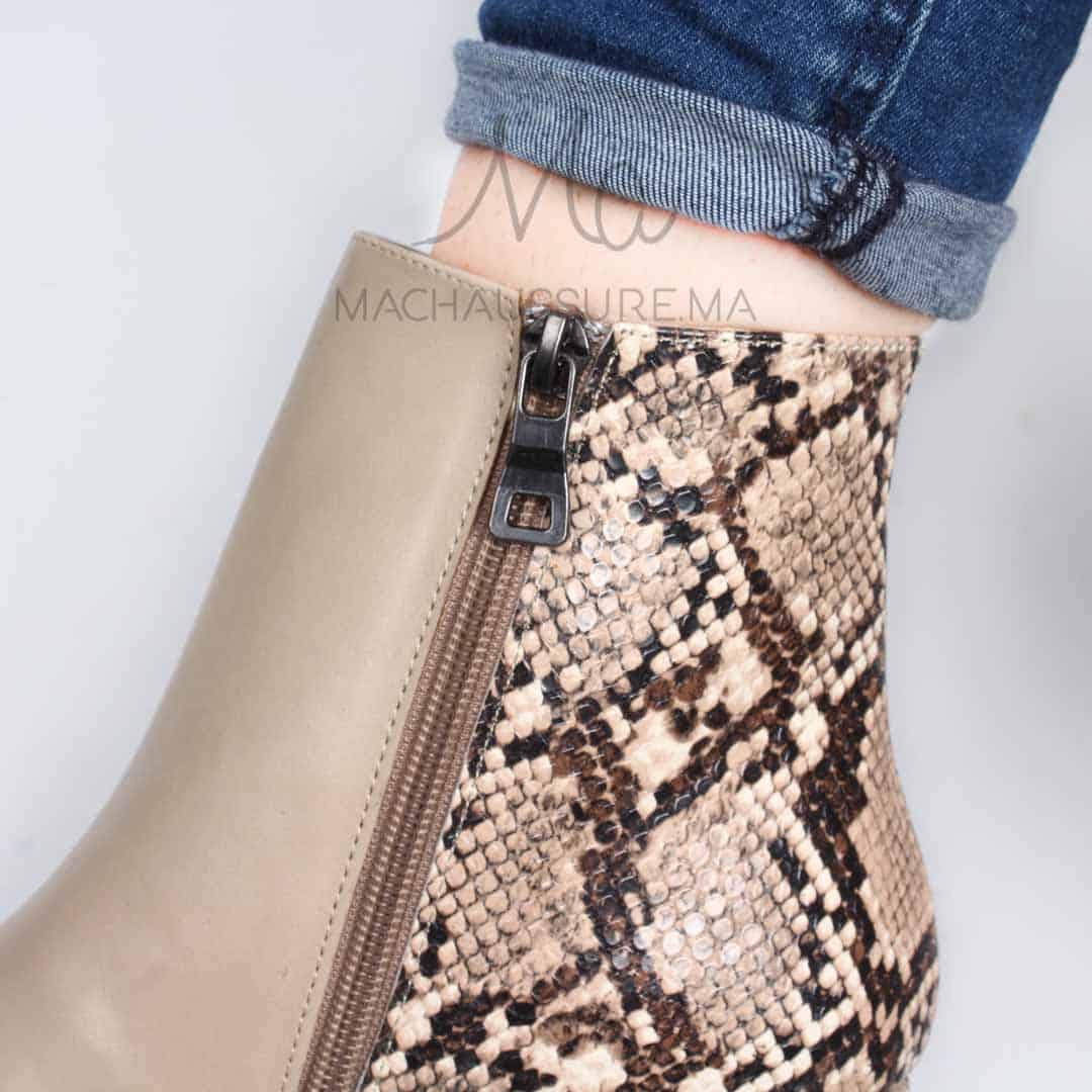 JEFFERY - Bottines à talons - Beige.