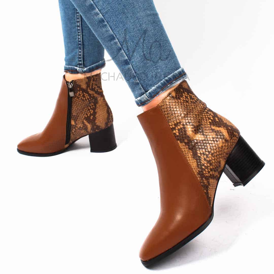 JEFFERY - Bottines à talons - Tabac.