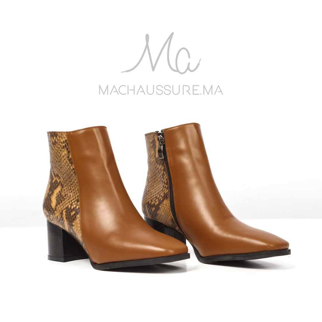JEFFERY - Bottines à talons - Tabac.
