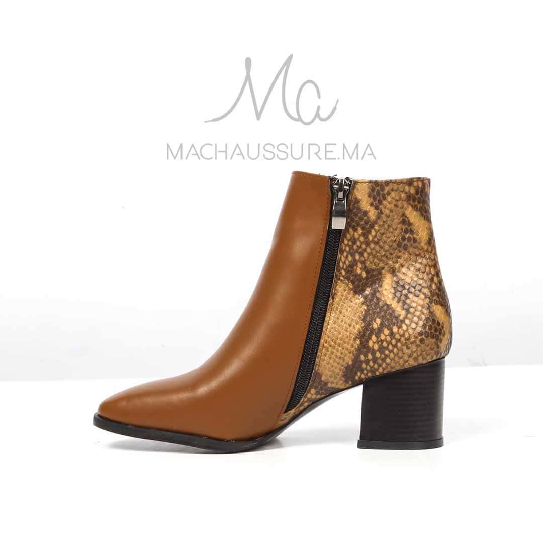 JEFFERY - Bottines à talons - Tabac.