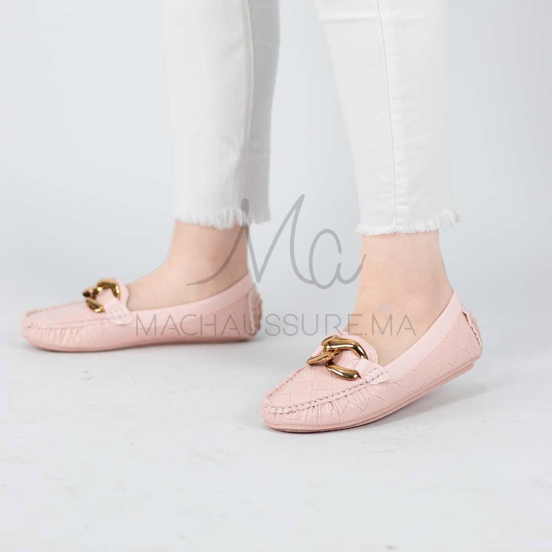 CHANNEL - Mocassins en Rose.