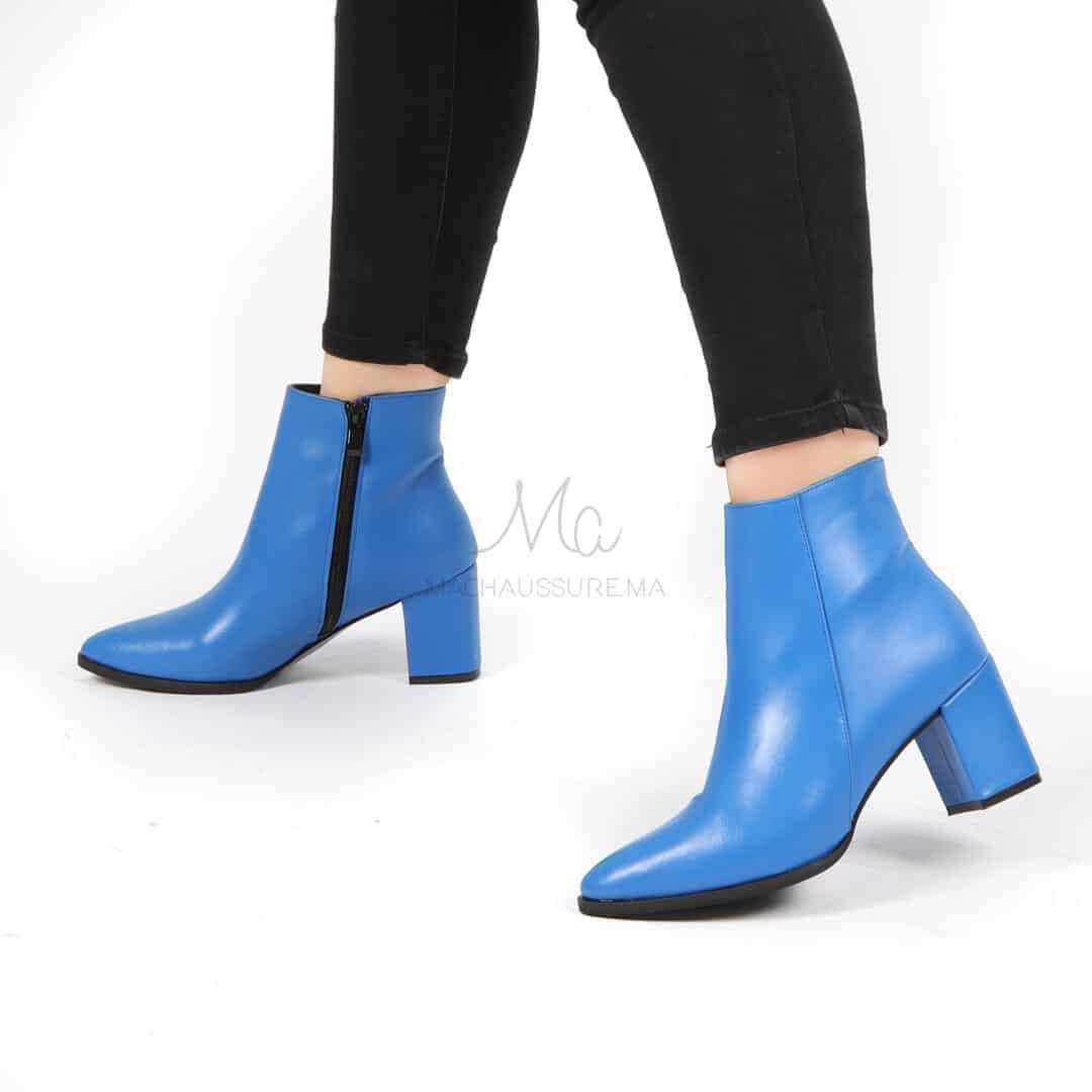 KEYLA – Bottines à talons – Bleu.