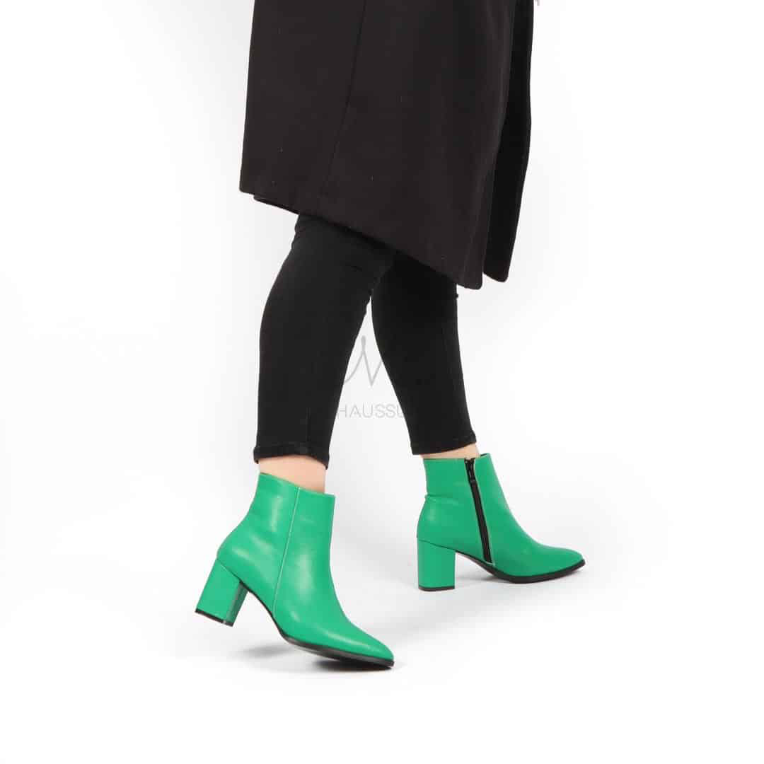 KEYLA – Bottines à talons – Vert.