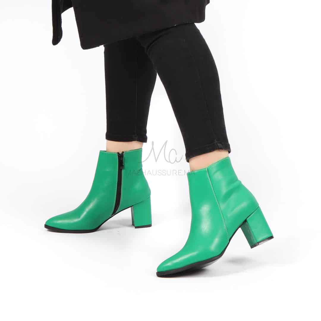 KEYLA – Bottines à talons – Vert.