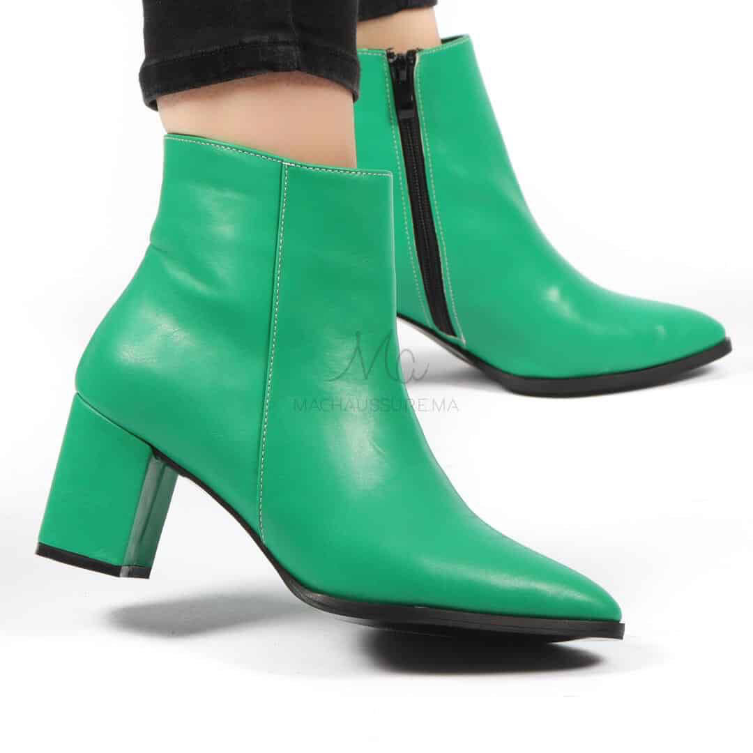 KEYLA – Bottines à talons – Vert.