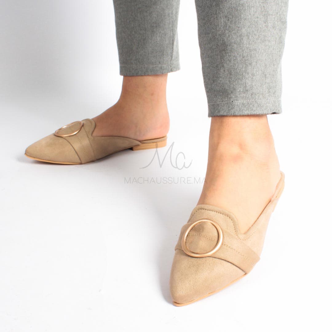 ALINA - Mules en Beige.