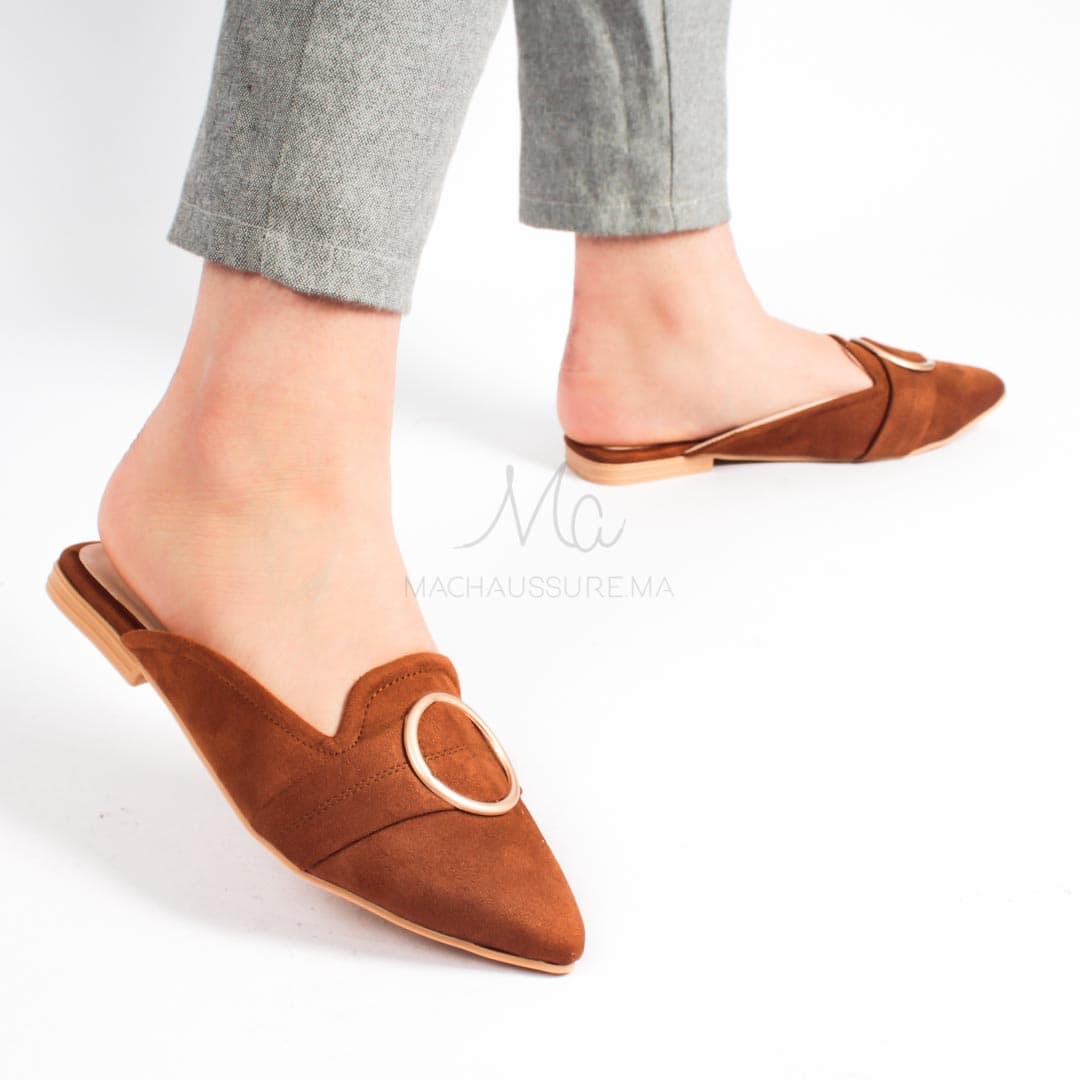 ALINA - Mules en Tabac.