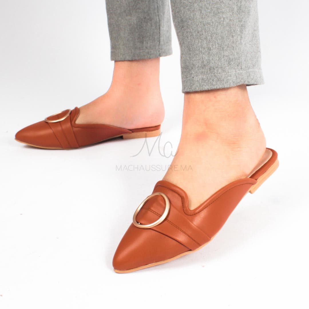 ALINA - Mules en Tabac.