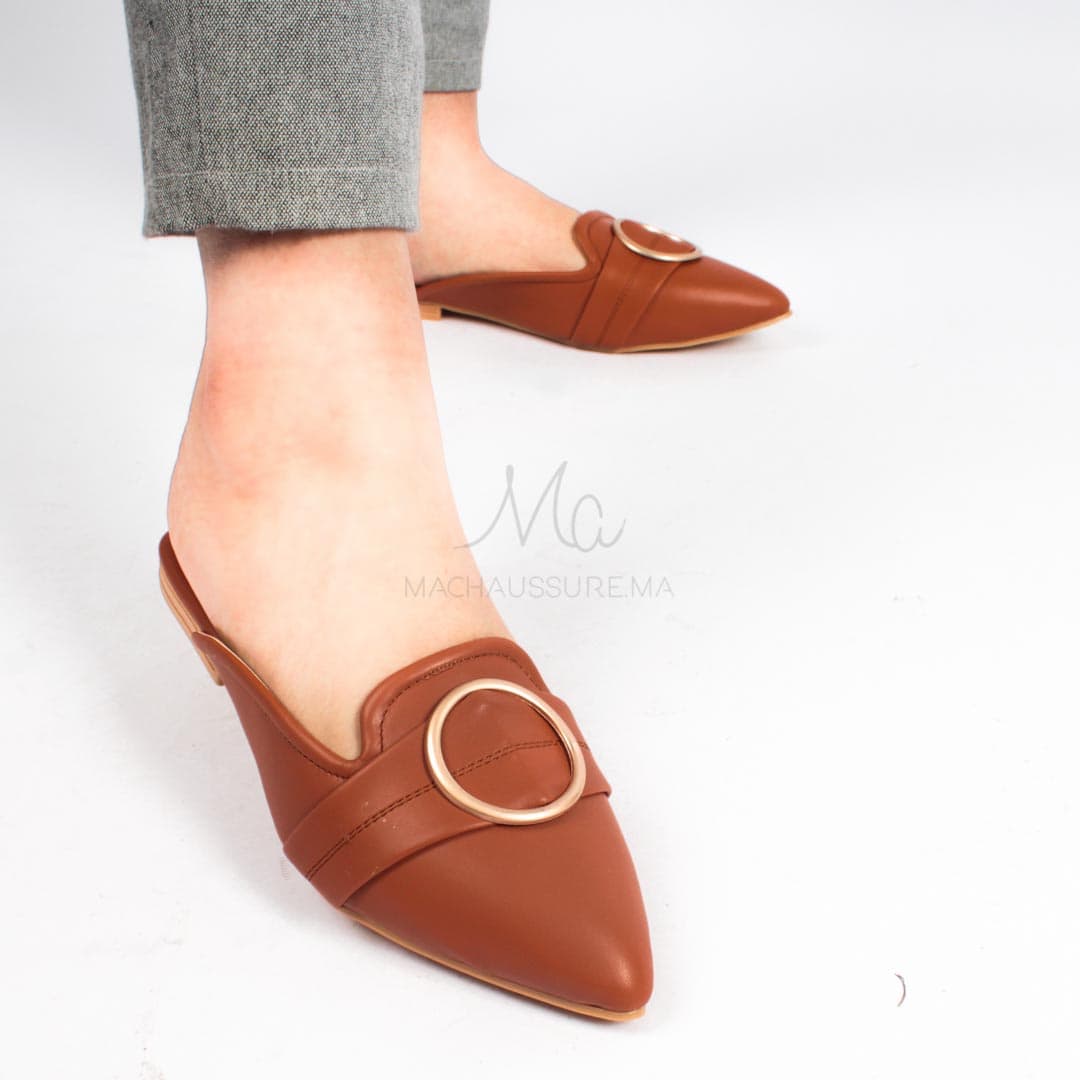 ALINA - Mules en Tabac.