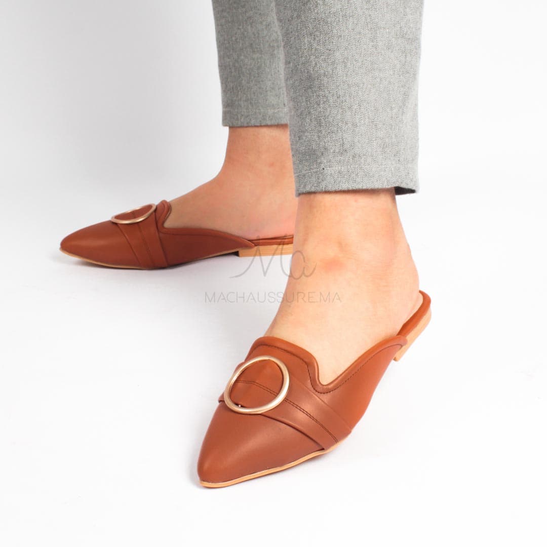 ALINA - Mules en Tabac.