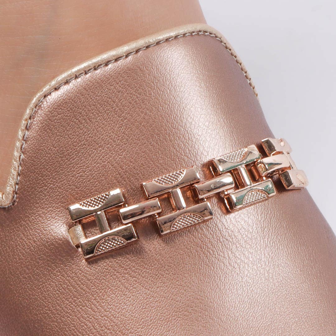 ANJA – Mules Femmes en Bronze.