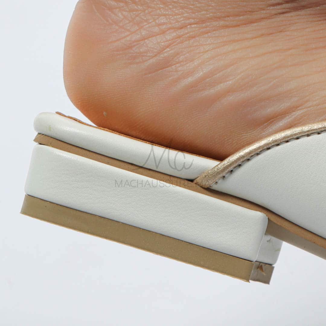 ANJA – Mules Femmes en Blanc.