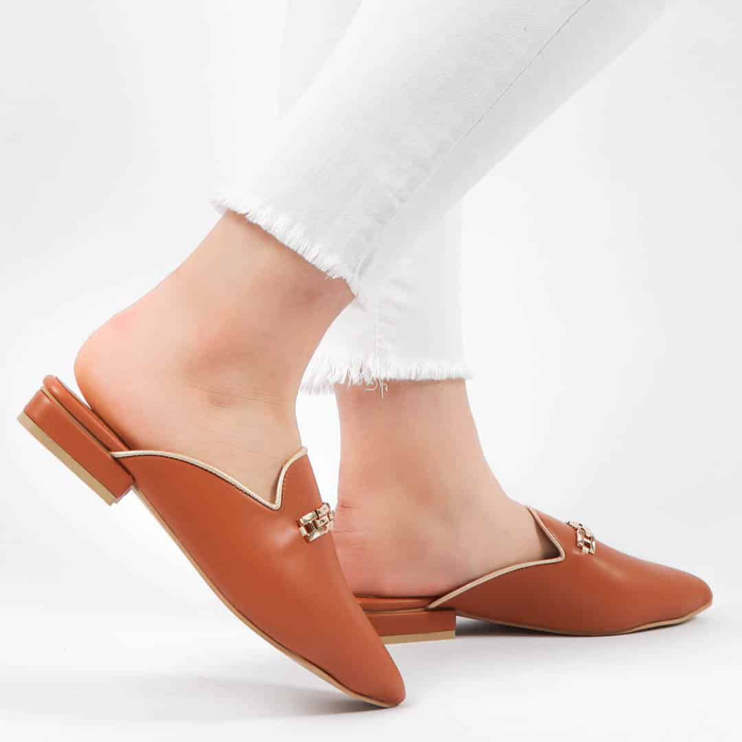 ANJA – Mules Femmes en Tabac.