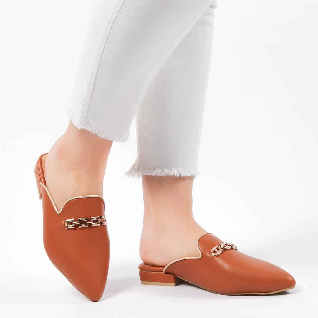 ANJA – Mules Femmes en Tabac.