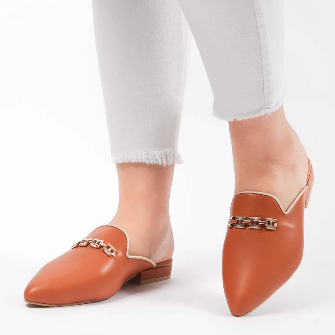 ANJA – Mules Femmes en Tabac.