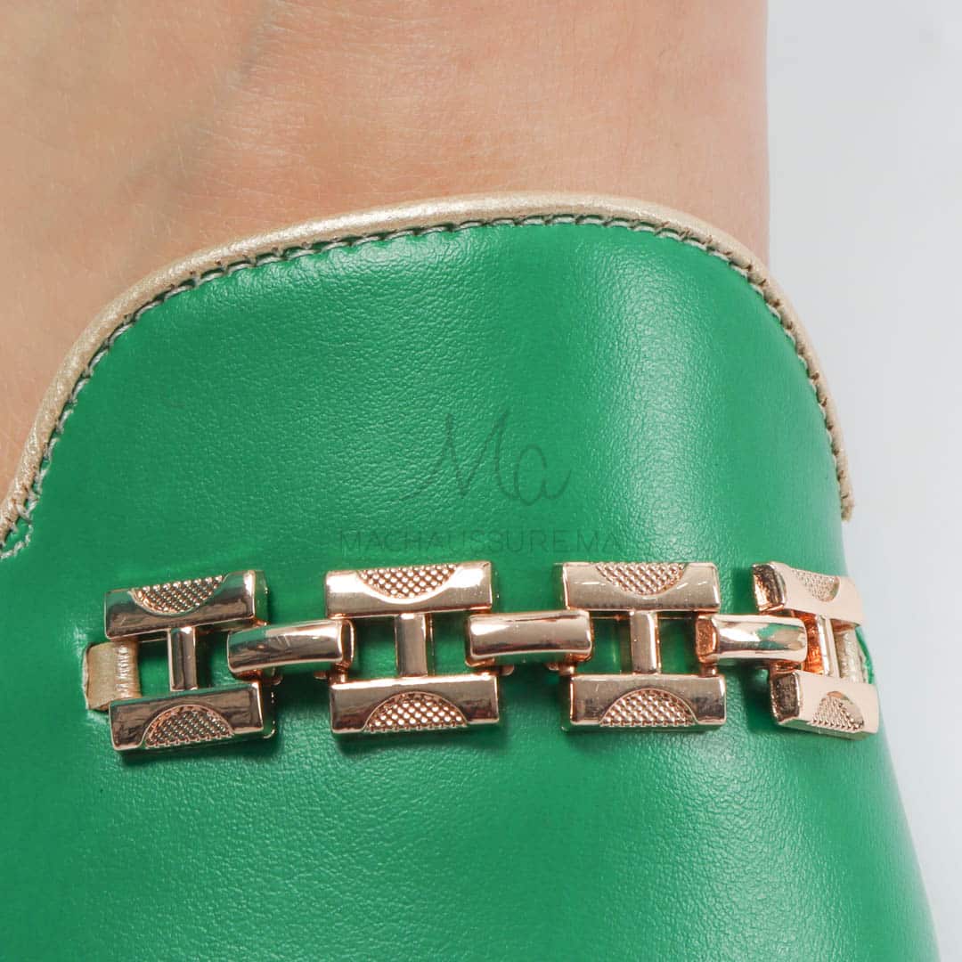 ANJA – Mules Femmes en Vert.