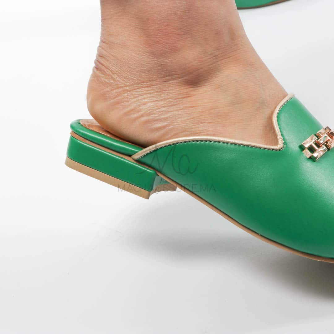 ANJA – Mules Femmes en Vert.